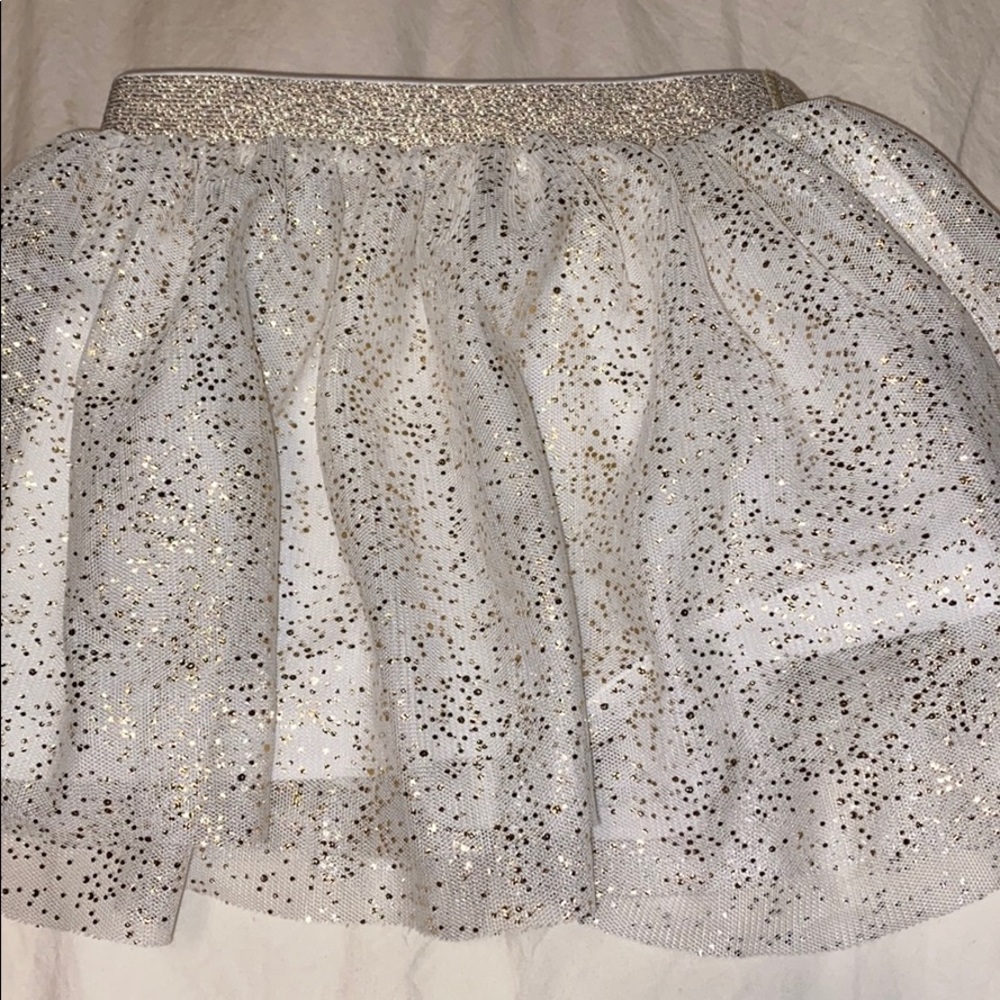 Hanna Andersson girls white and gold Tutu